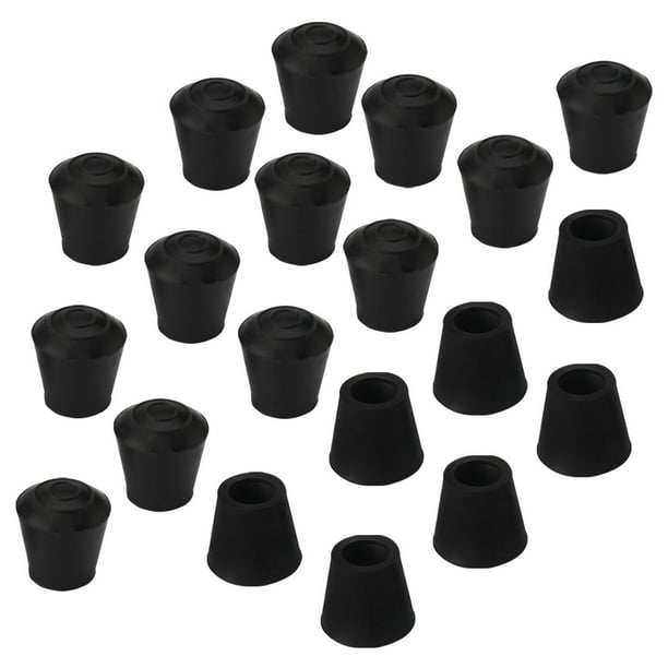 Black Rubber Table Leg Caps End Feet Cover Furniture Glide Floor Protector 20pcs